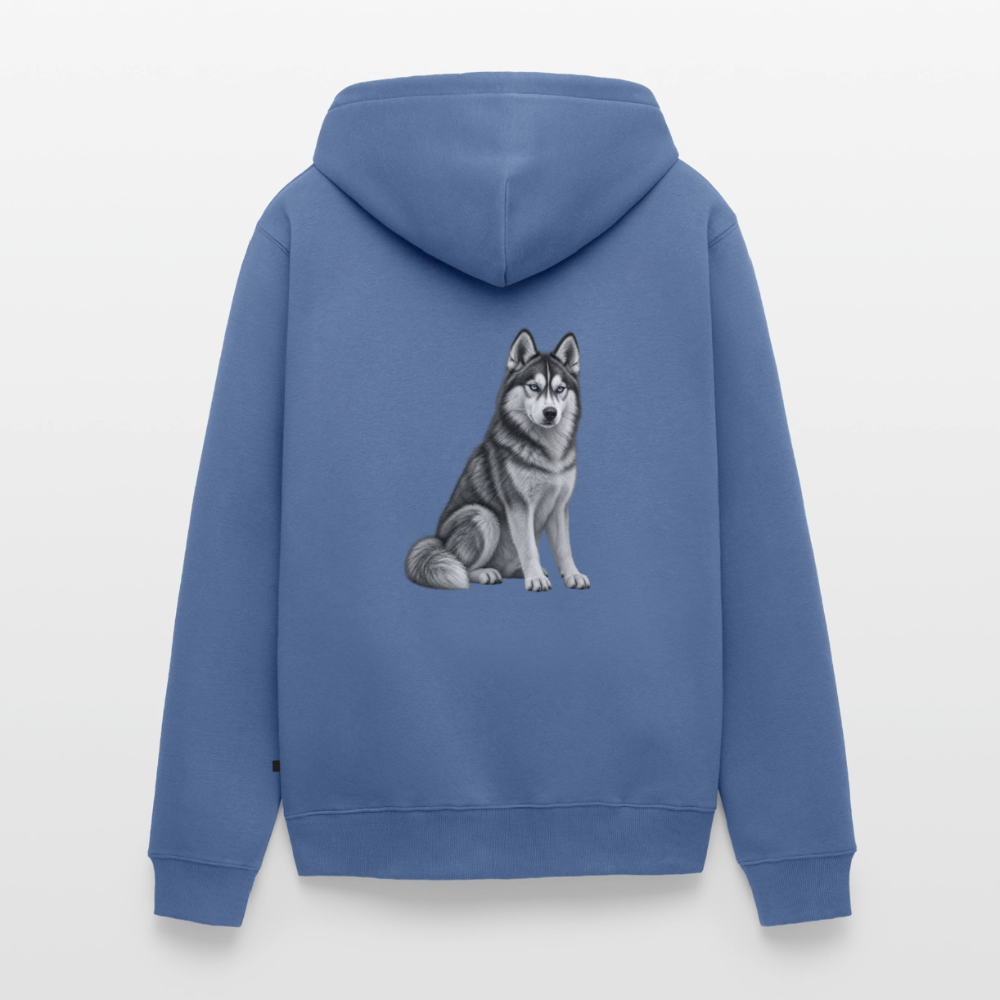 Männer Premium Kapuzenjacke - Taubenblau