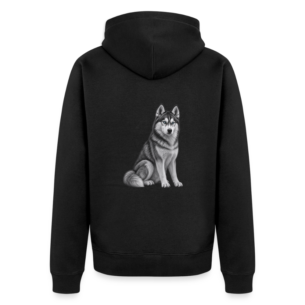 Männer Premium Kapuzenjacke - Schwarz