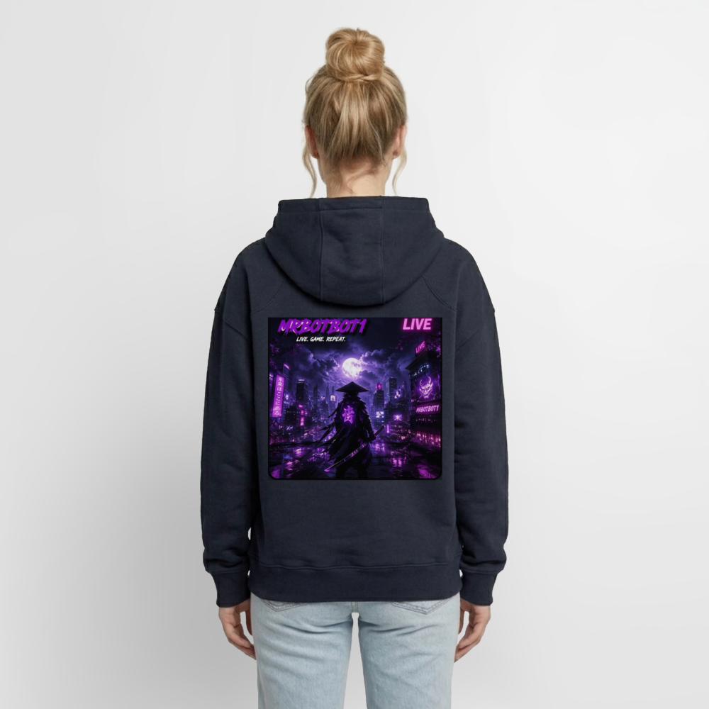 Oversized Heavyweight Unisex Zip Hoodie - Navy