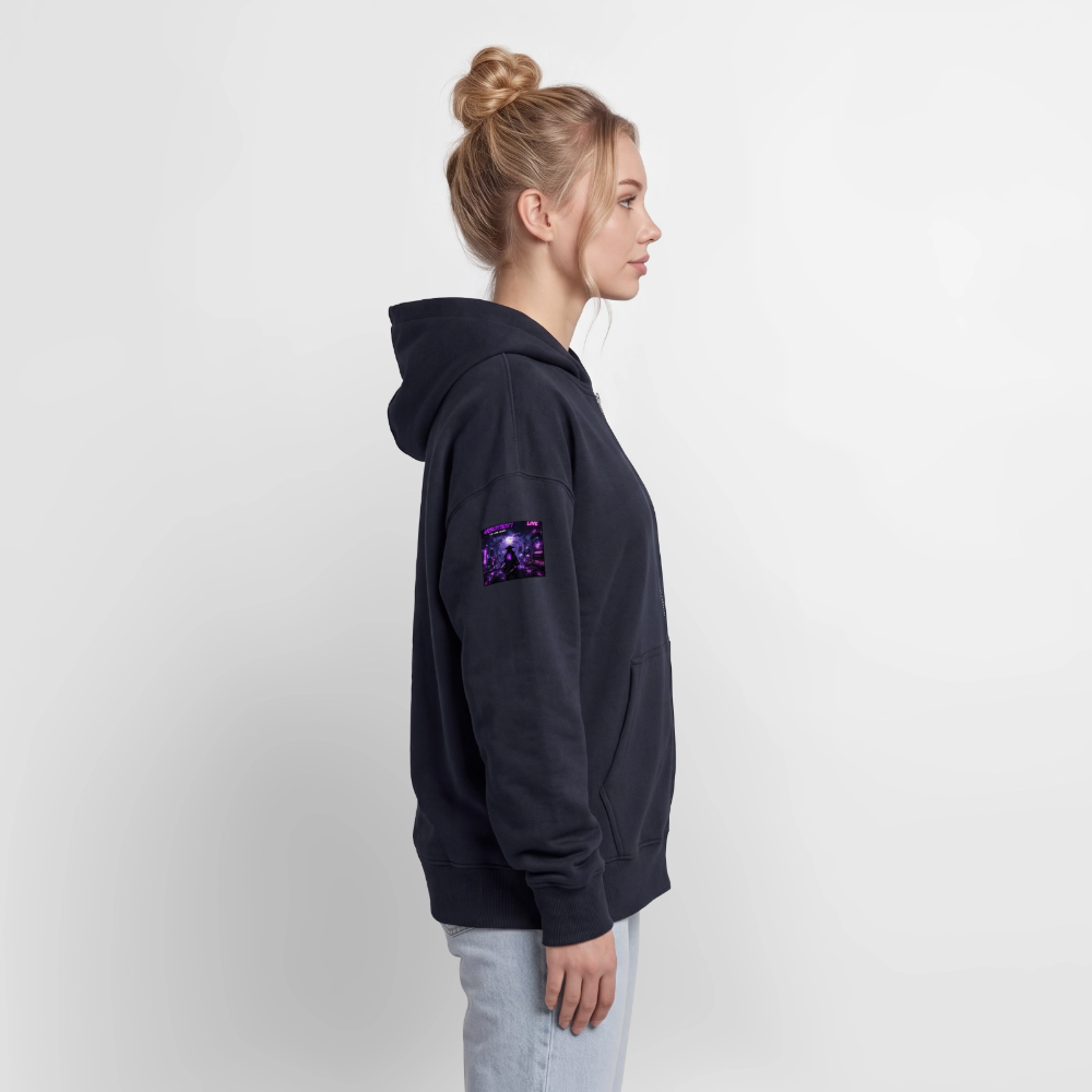 Oversized Heavyweight Unisex Zip Hoodie - Navy
