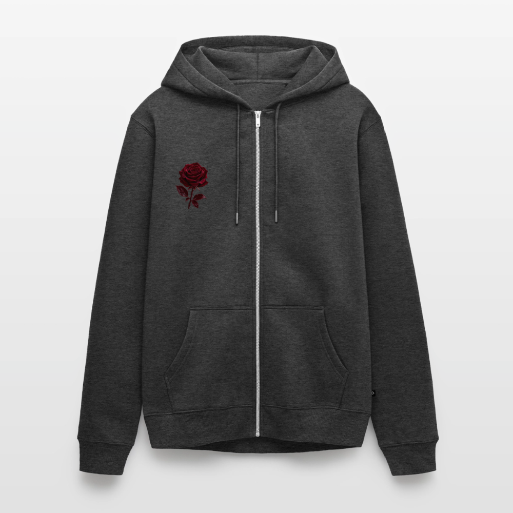 Männer Premium Kapuzenjacke - Anthrazit meliert