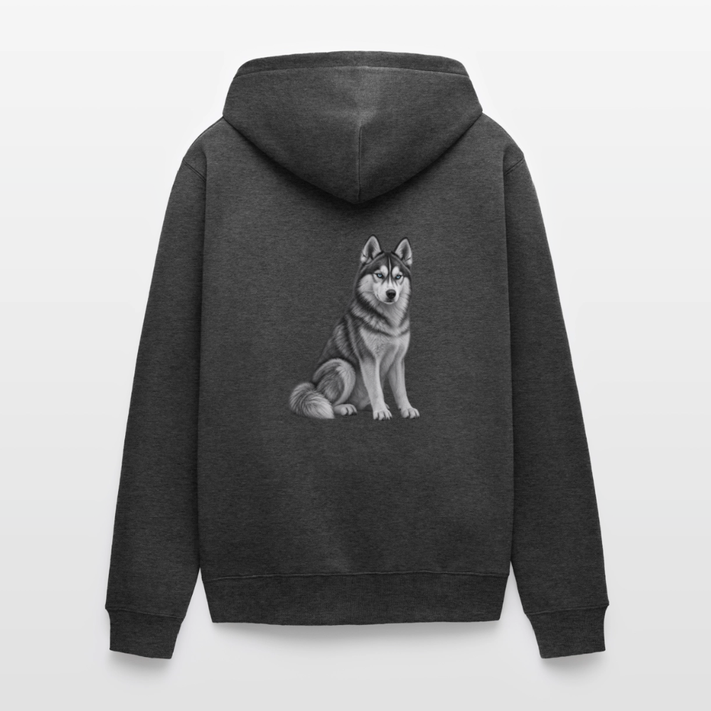 Männer Premium Kapuzenjacke - Anthrazit meliert