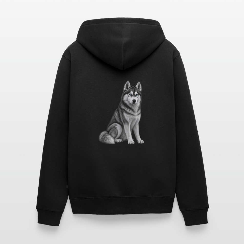 Männer Premium Kapuzenjacke - Schwarz
