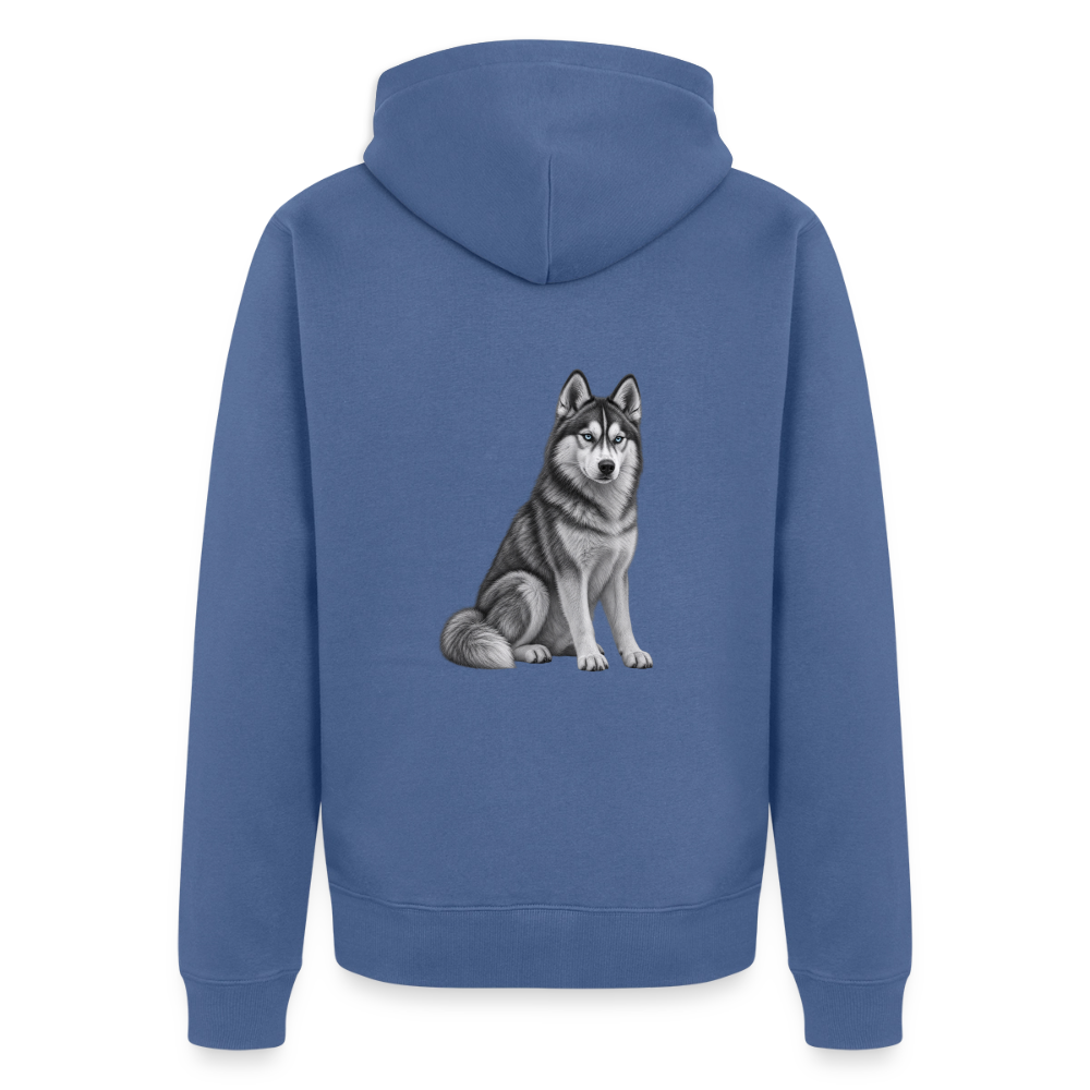 Männer Premium Kapuzenjacke - Taubenblau