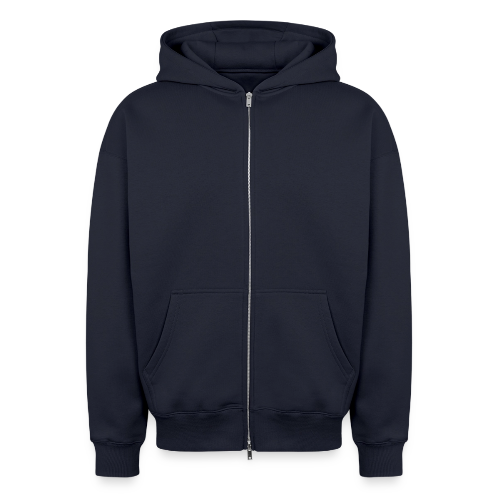 Oversized Heavyweight Unisex Zip Hoodie - Navy