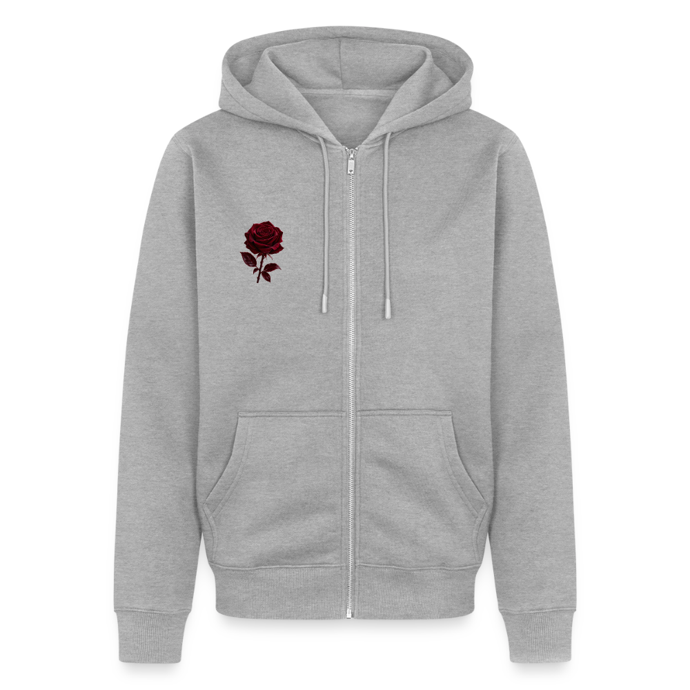 Männer Premium Kapuzenjacke - Grau meliert