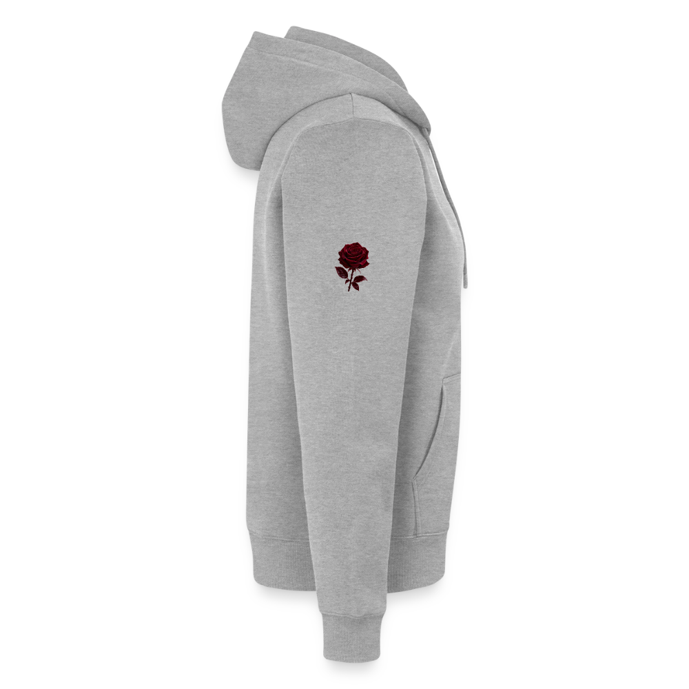Männer Premium Kapuzenjacke - Grau meliert