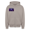 Oversized Heavyweight Unisex Zip Hoodie - Taupe