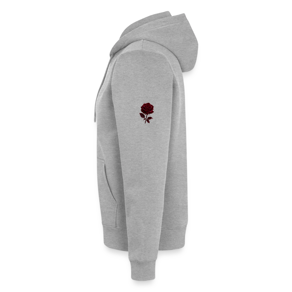 Männer Premium Kapuzenjacke - Grau meliert