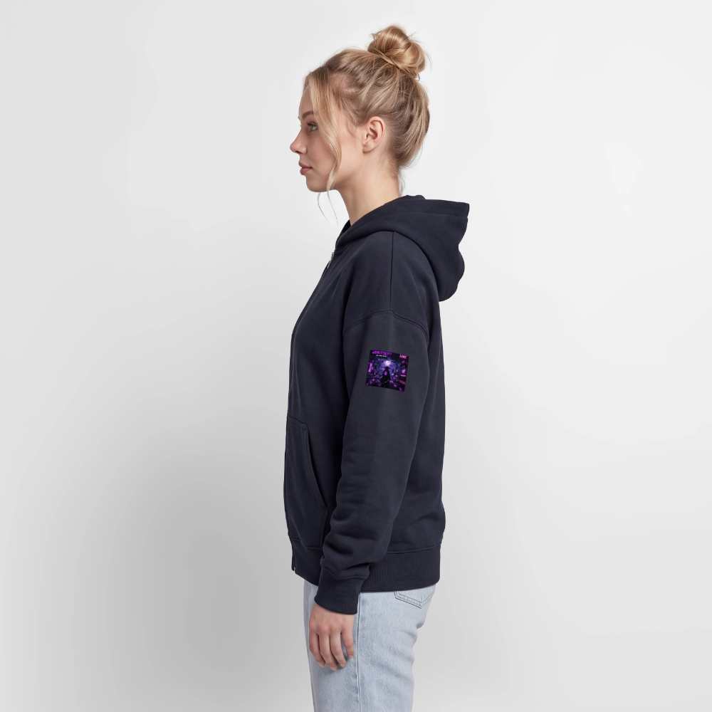 Oversized Heavyweight Unisex Zip Hoodie - Navy